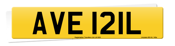 Registration number AVE 121L